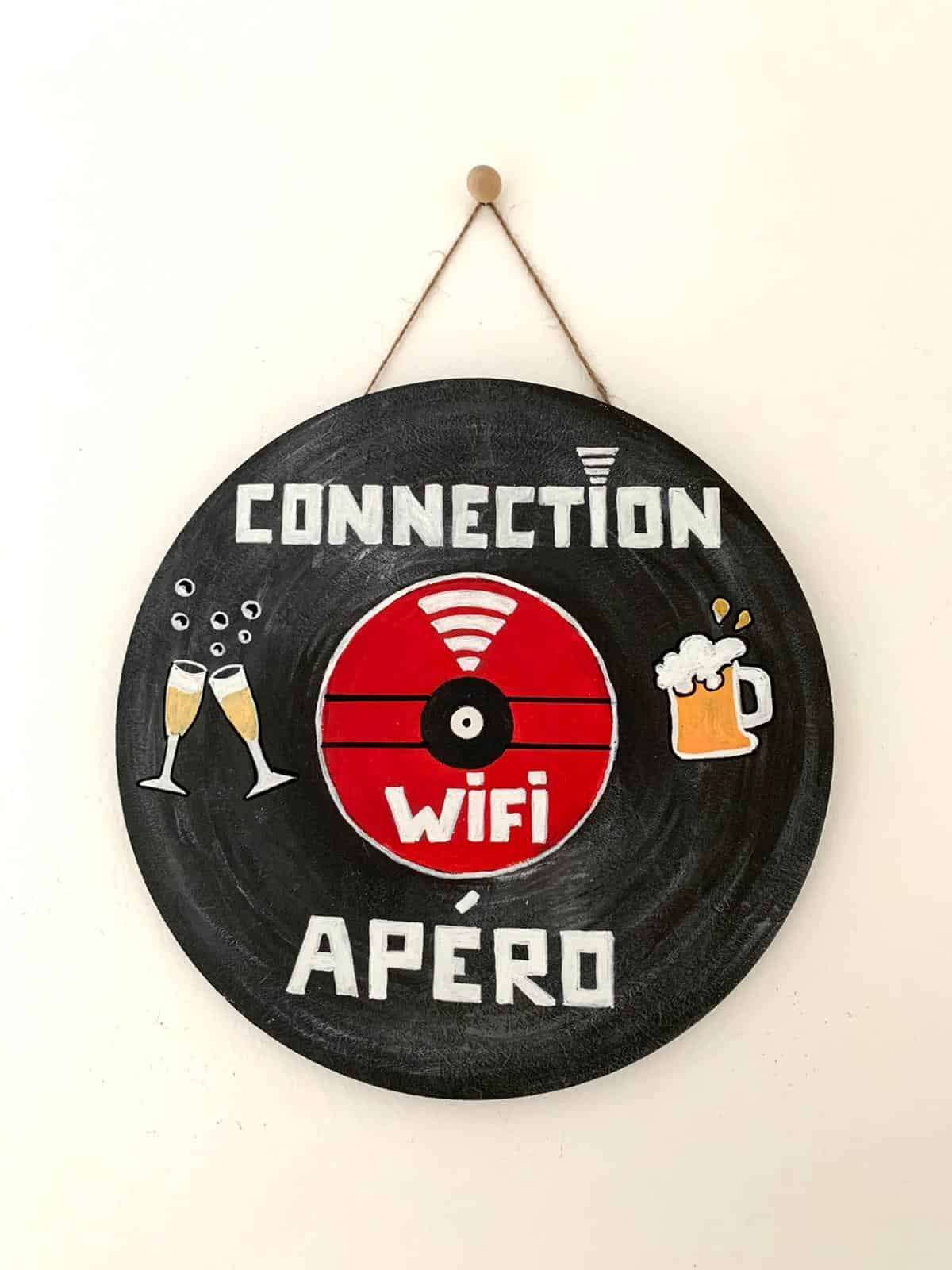 Placa Decorativa Pared - En Madera "Conexión Aperitivo"
